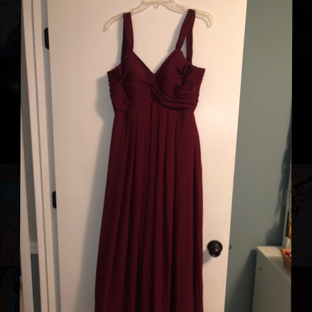 Azazie Cabernet Floor length Bridesmaids Dress